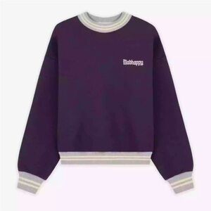 MADHAPPY Alumni Purple Knit Fleece Disney Font Logo Crewneck/Pullover | NEW/NWOT